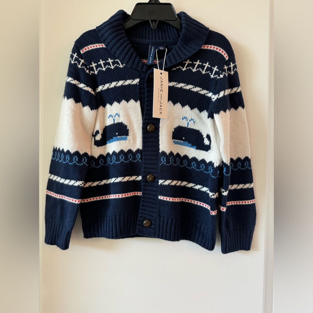 New Toddler Janie and Jack Shawl Collar Cardigan